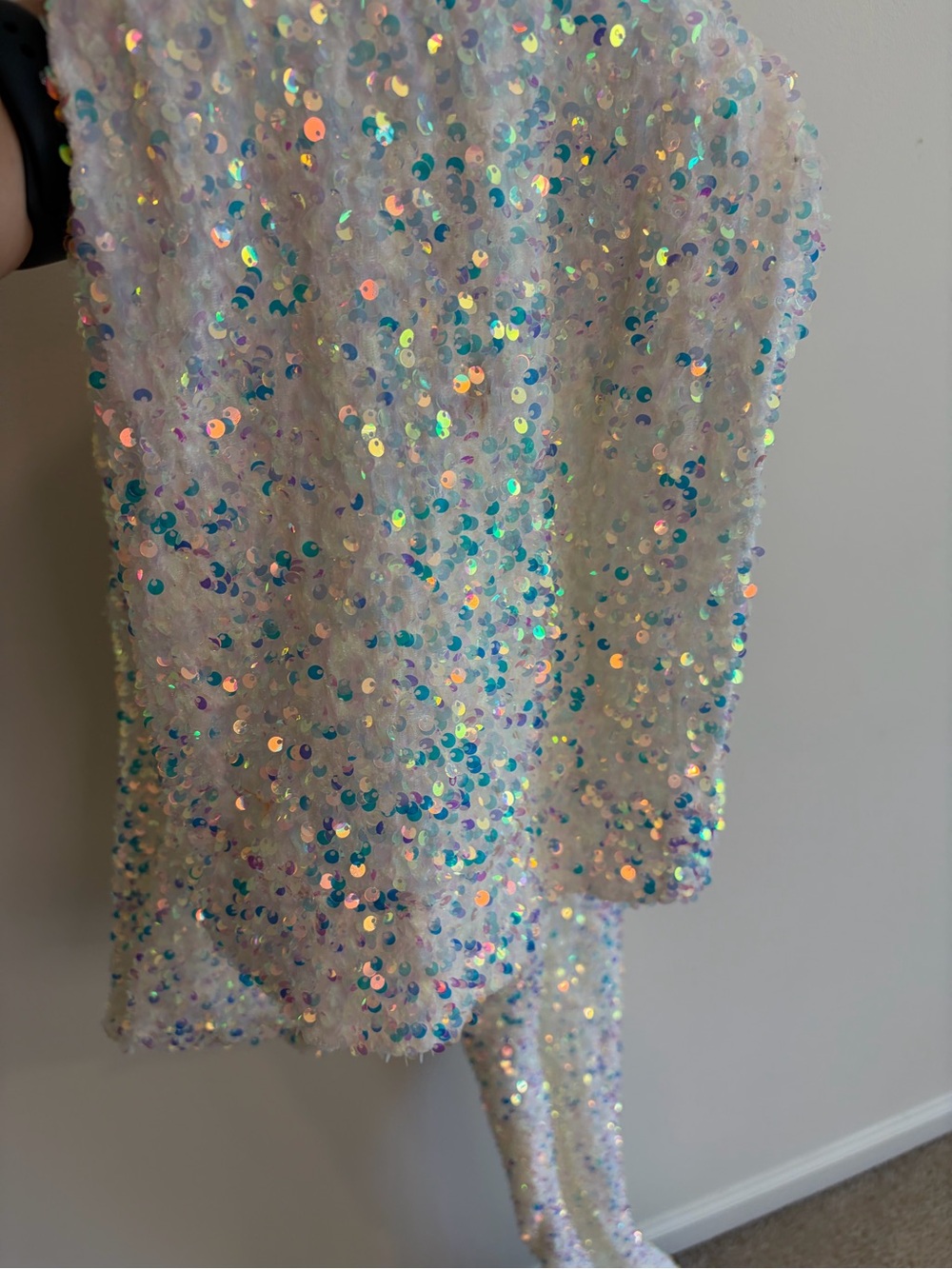 Show Me Your MuMu StudioHalter Jumpsuit - White Sequins Size Medium - Picture 9 of 16